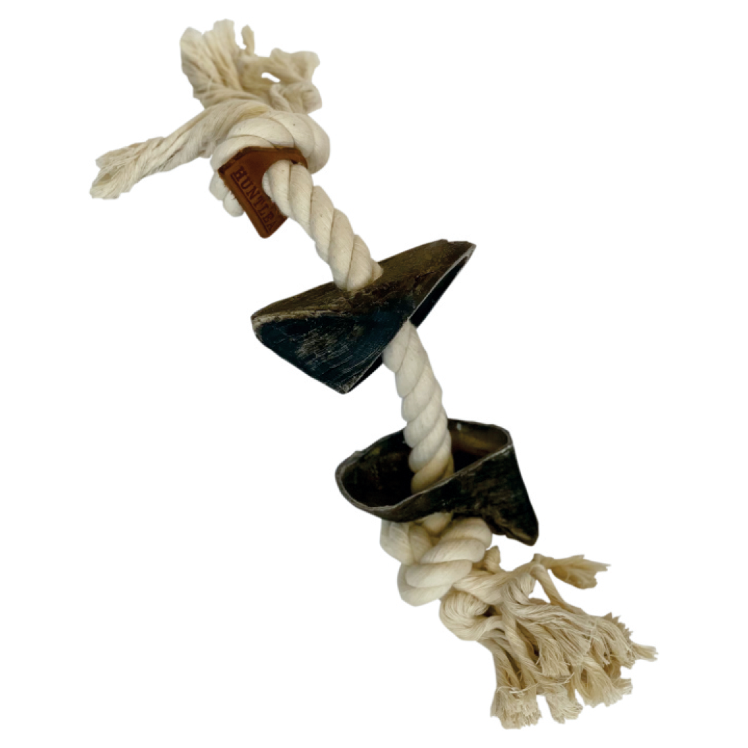 Huntlea Dog Rope Toy 2 Knot with 2 Hoof