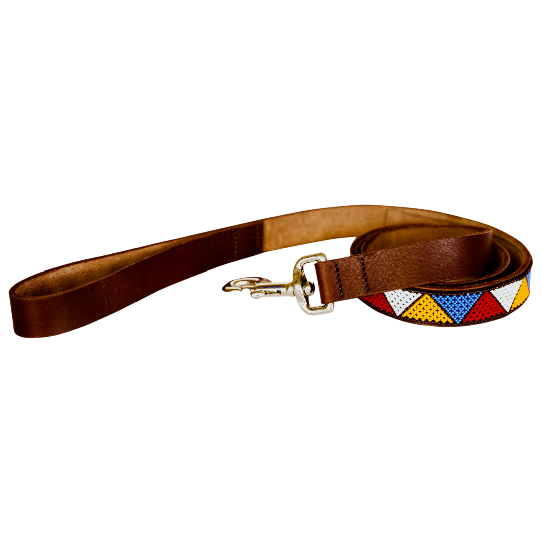 Beaded Dog Lead Big Vee