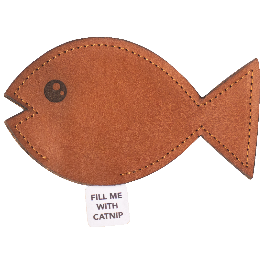 Huntlea Refillable Cat Toy Leather Fish