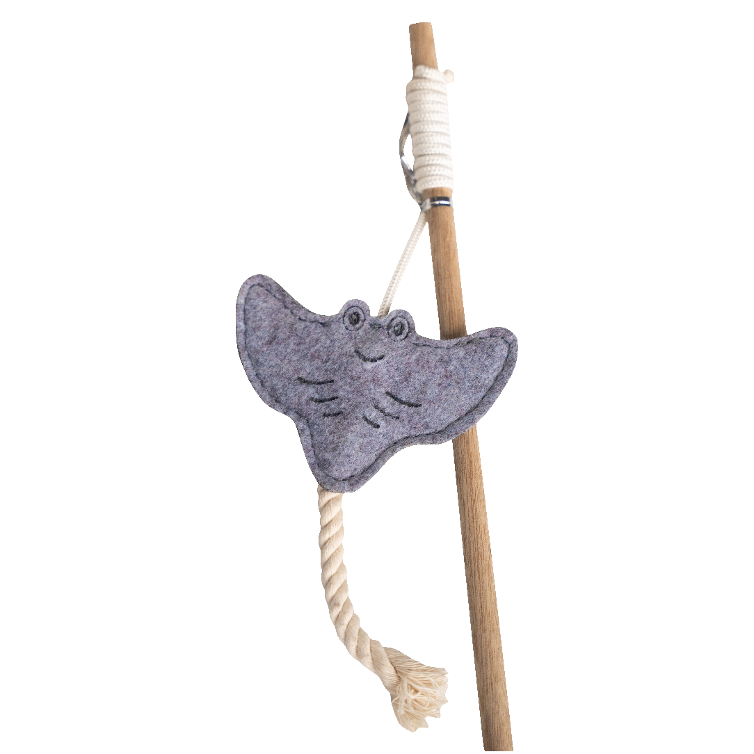 Huntlea Dangler Cat Toy Felt Manta Ray
