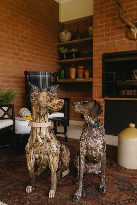 Handmade Driftwood Dog Sculpture