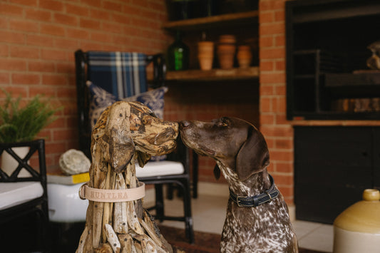 Handmade Driftwood Dog Sculpture