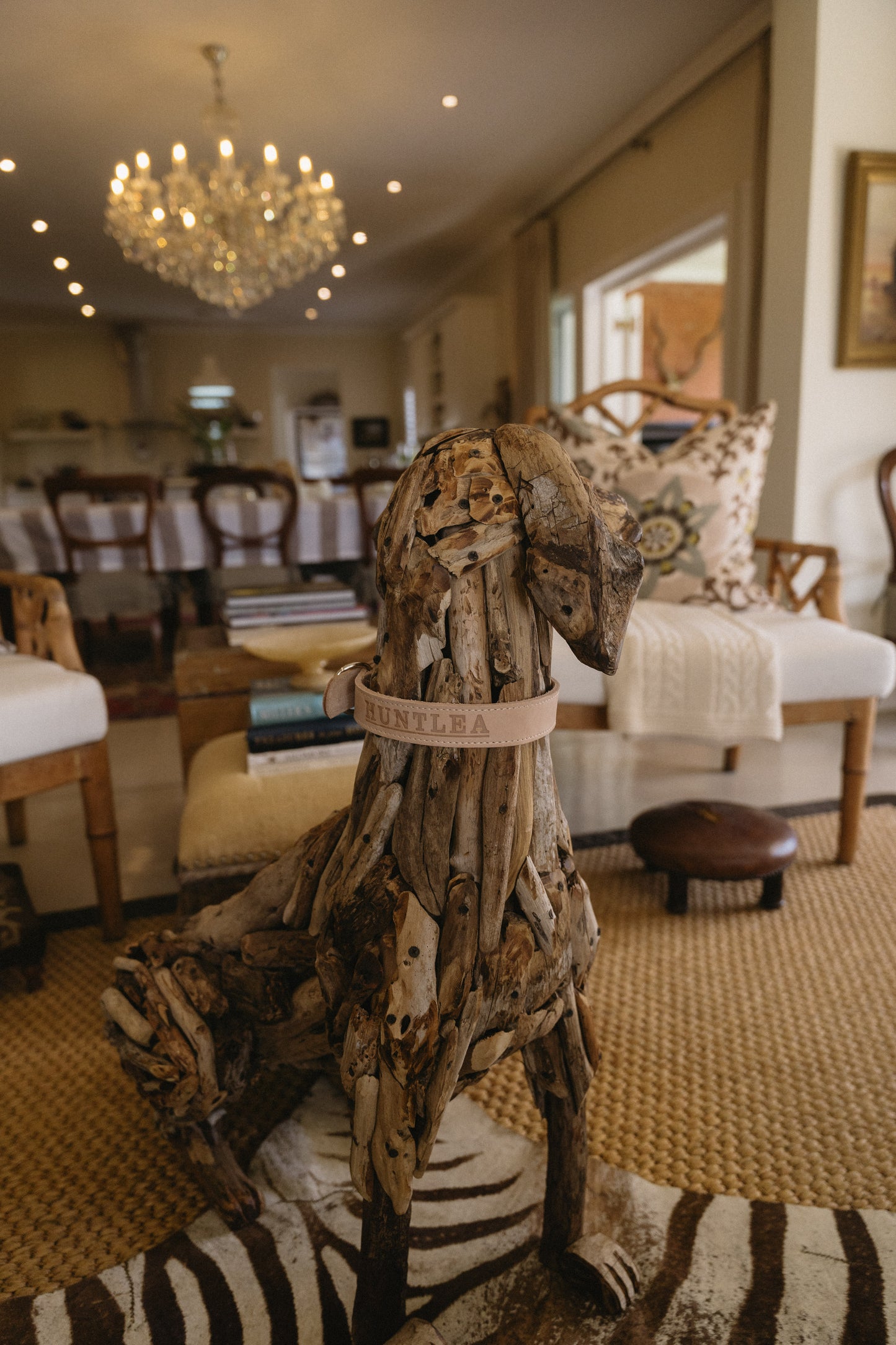 Handmade Driftwood Dog Sculpture