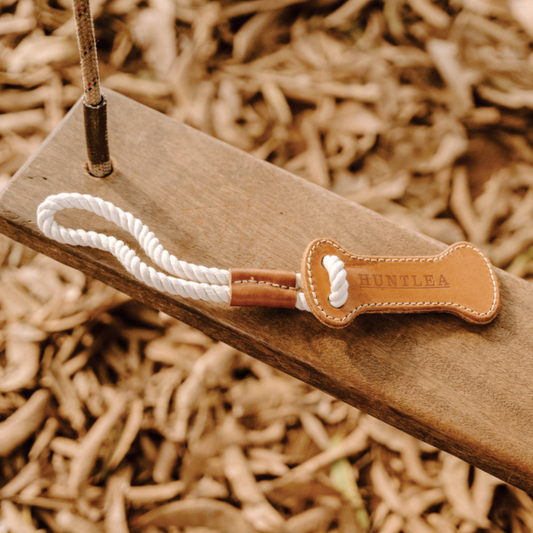 Huntlea Dog Tug Toy with Double Leather Bone