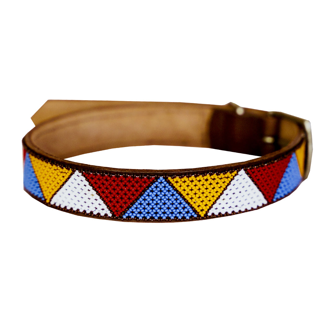 Beaded Dog Collar Big Vee