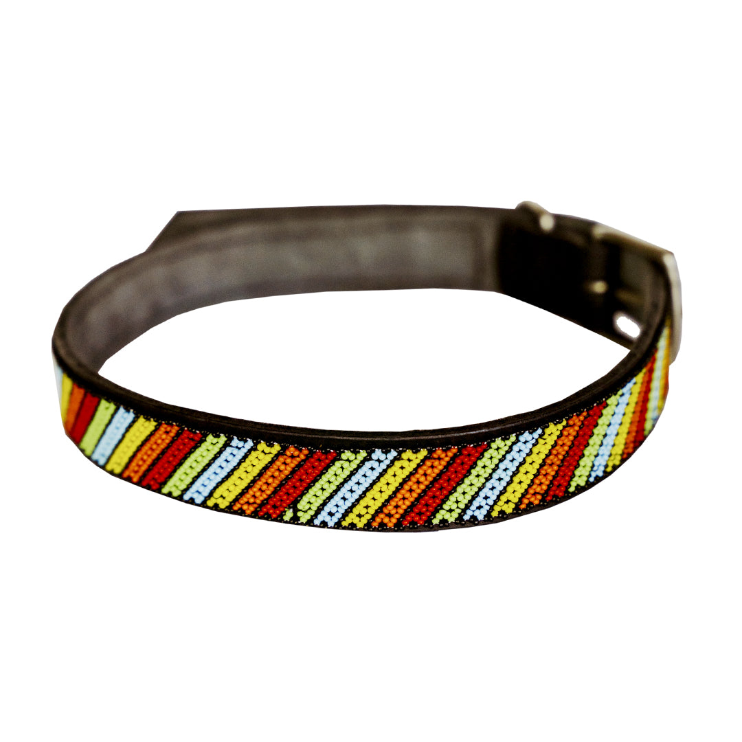 Beaded Dog Collar Stripe HUNTLEA