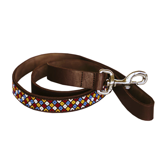 Beaded Dog Lead Daisy