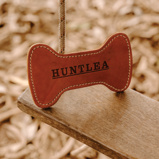 Huntlea Dog Bone Toy with Double Leather