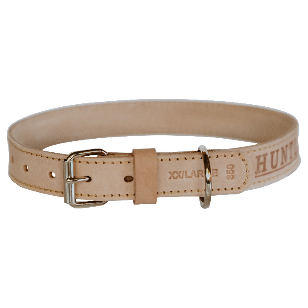 Impala Heavy Plain Dog Leather Collar