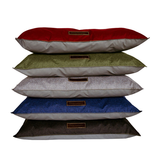 Huntlea Urban Pillow Bed - Large Colour Stack (Red, Olive, Charcoal, Navy, Black) 1