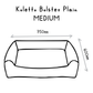 Koletto Bolster Plain Dog Bed