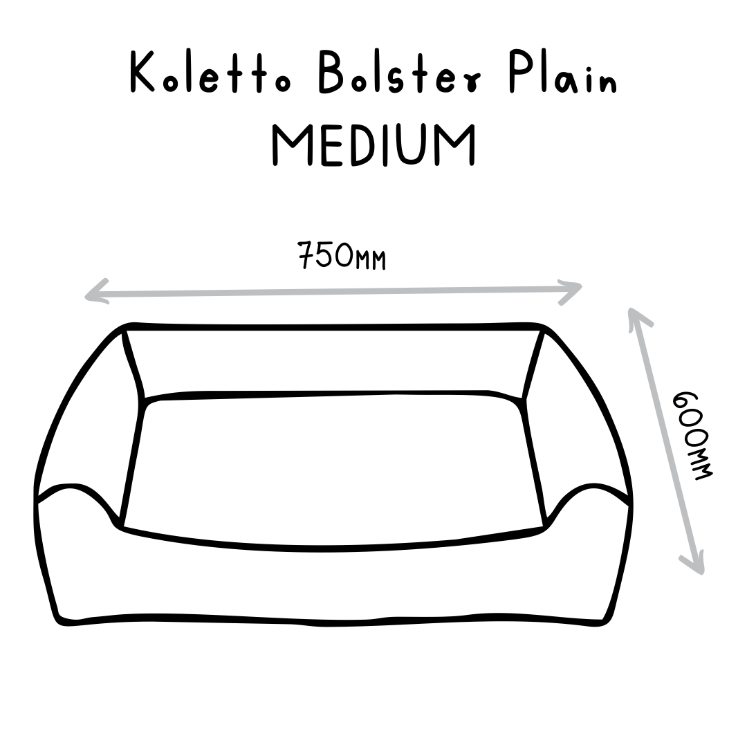 Koletto Bolster Plain Dog Bed