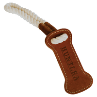 Huntlea Dog Tug Toy with Double Leather Bone
