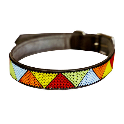 Beaded Dog Collar Big Vee
