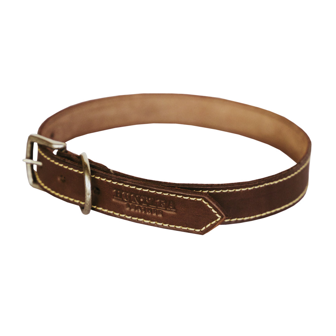 Leopard Dog Leather Collar HUNTLEA