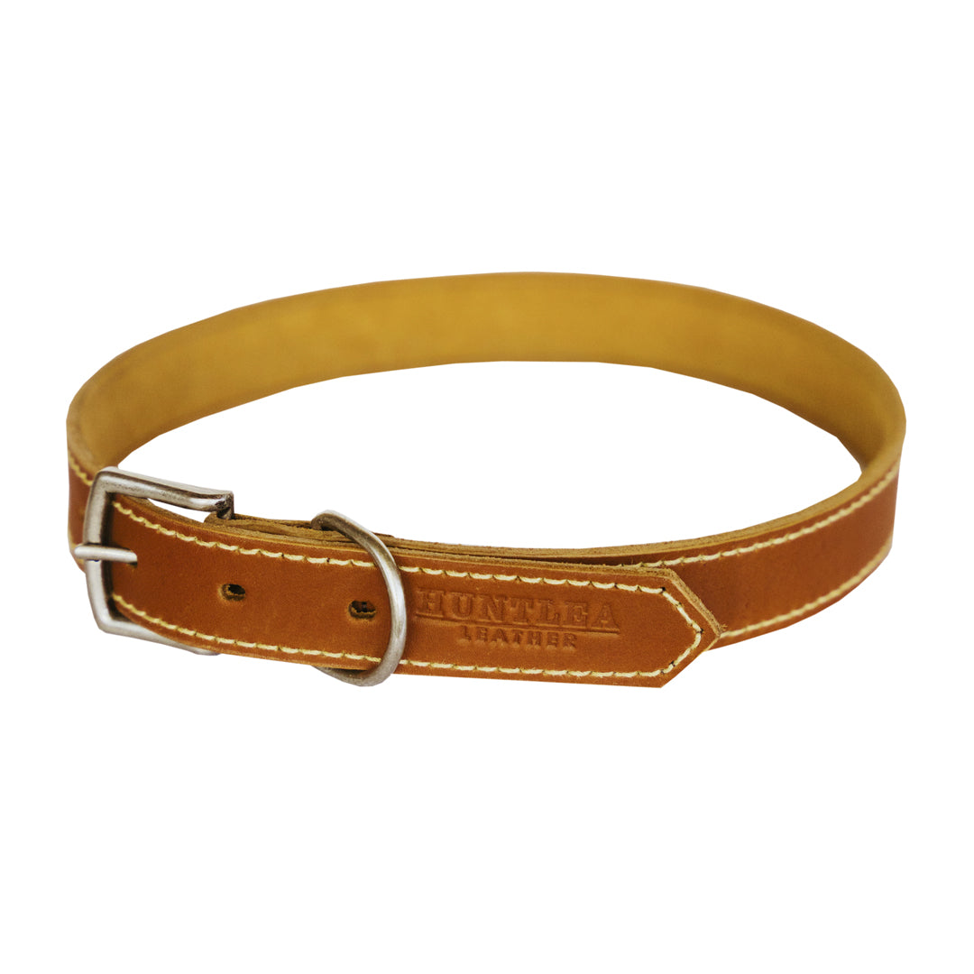Leopard Dog Leather Collar HUNTLEA